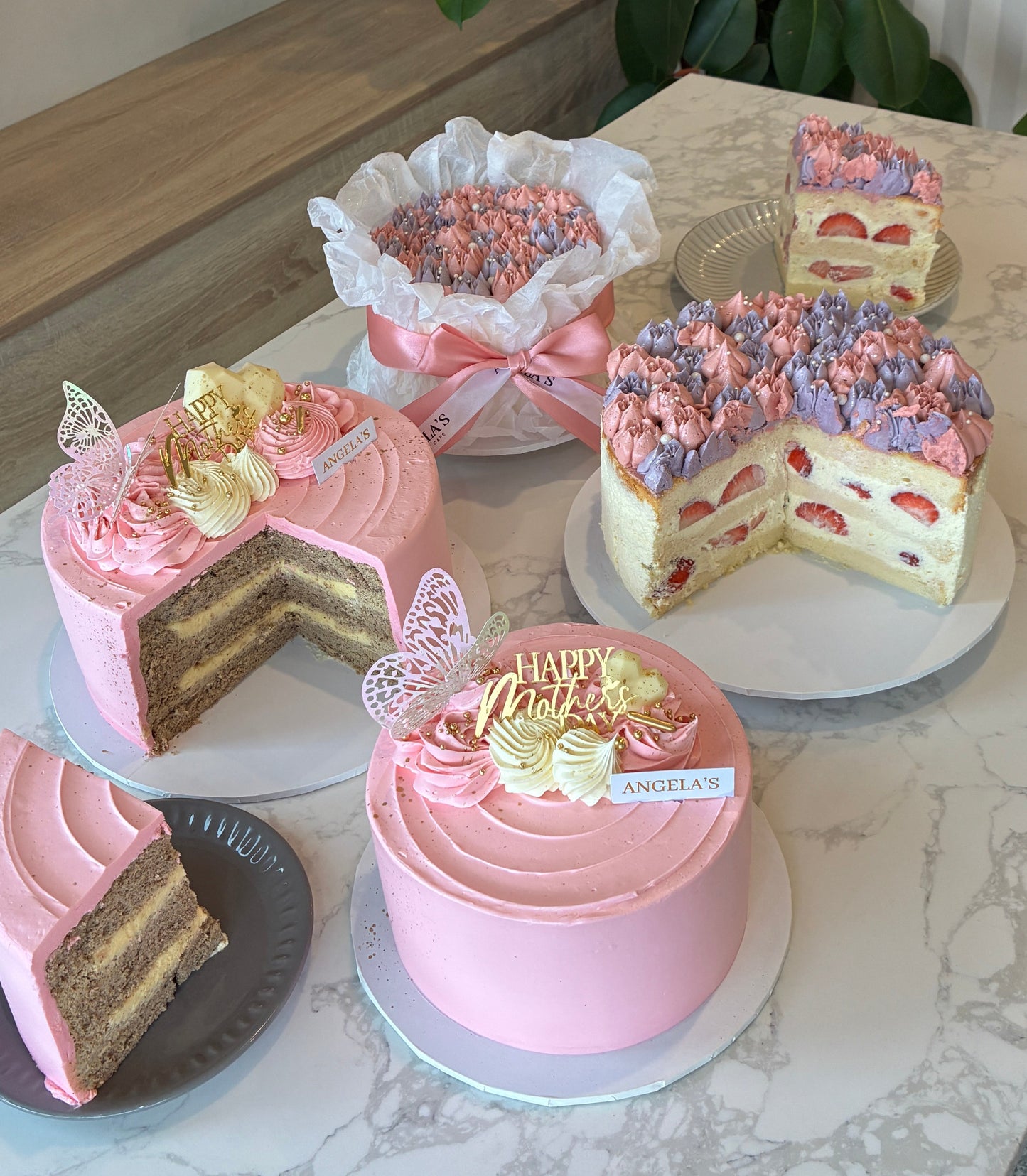 Rose Bouquet Cake - Strawberry Shortcake Mothers Day Edition